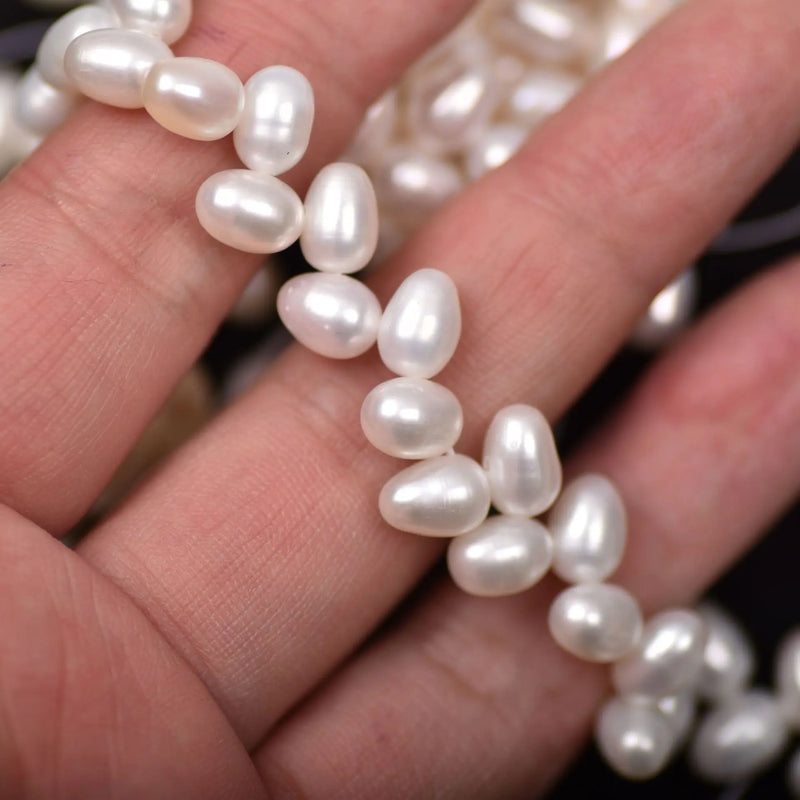 6-7mm Wheat Ear Beads Rice Beads DIY Necklace Jewelry Semi-Finished Accessories