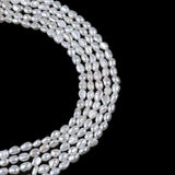 6-7mm Two-sided Light Straight Hole Beaded Jewelry Semi-Finished Material