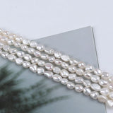 6-7mm Two-sided Light Straight Hole Beaded Jewelry Semi-Finished Material