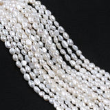 6-7mm Two-sided Light Straight Hole Beaded Jewelry Semi-Finished Material