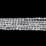 6-7mm Two-sided Light Straight Hole Beaded Jewelry Semi-Finished Material