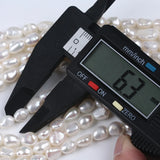 6-7mm Two-sided Light Straight Hole Beaded Jewelry Semi-Finished Material