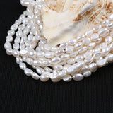 6-7mm Two-sided Light Straight Hole Beaded Jewelry Semi-Finished Material