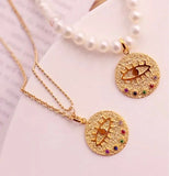 6-7mm Freshwater Pearl Collar Chain Elegant Coin Pendant Necklace