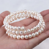 Potato Shape Freshwater Pearl Bangle Bracelet