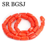 Orange Coral Loose Spacer Beads 15''