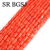 Orange Coral Loose Spacer Beads 15''