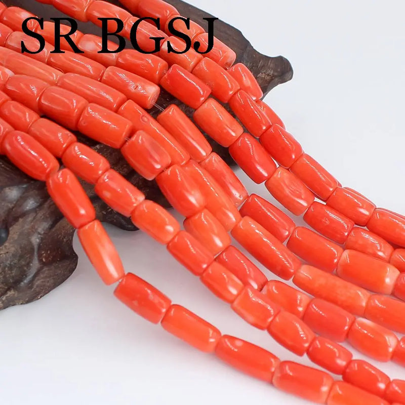 Orange Coral Loose Spacer Beads 15''