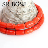 Orange Coral Loose Spacer Beads 15''