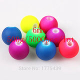 Random Mixed Fluorescence Round Ball Acrylic Spacer Beads 500g/lot