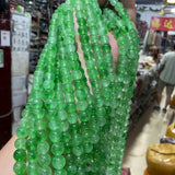 Green Jade Round Stone Bead for Jewelry Making