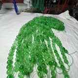 Green Jade Round Stone Bead for Jewelry Making