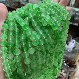 Green Jade Round Stone Bead for Jewelry Making