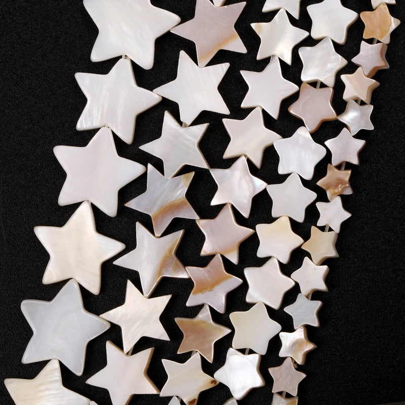 Mother of Pearl Shell Beads Star Charms for Jewelry Making