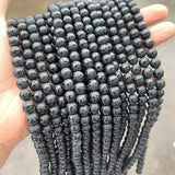 Natural Stone Frost Agate Carved Round Beads With Buddhist Words 14mm