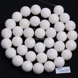 Natural Sponge Coral Round Beads Strand 15 Inch