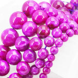 Rose Purple Chalcedony Loose Stone DIY Beads Women Girl Gem Accessories