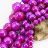 Rose Purple Chalcedony Loose Stone DIY Beads Women Girl Gem Accessories