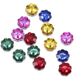 Strass Button Plum Flower Flatback Sew On Crystals 4-Piece Set