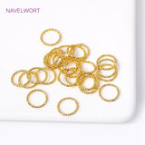 6/8/10/12MM 18K Plated Brass Twist Ring Connectors for Jewelry Making