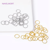 6/8/10/12MM 18K Plated Brass Twist Ring Connectors for Jewelry Making