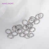 6/8/10/12MM 18K Plated Brass Twist Ring Connectors for Jewelry Making