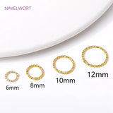 6/8/10/12MM 18K Plated Brass Twist Ring Connectors for Jewelry Making