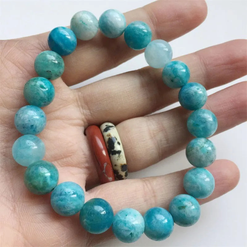Vintage Hemimorphite Bracelet Natural Stone Jewelry Hand Chain Women Boho