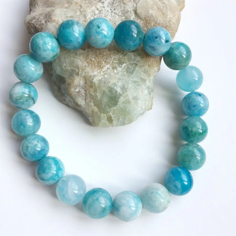 Vintage Hemimorphite Bracelet Natural Stone Jewelry Hand Chain Women Boho