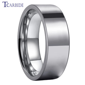 Forever Ring Tungsten Wedding Band Pipe Cut Polish Finish Comfort Fit