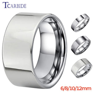 Forever Ring Tungsten Wedding Band Pipe Cut Polish Finish Comfort Fit