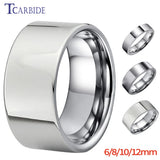 Forever Ring Tungsten Wedding Band Pipe Cut Polish Finish Comfort Fit