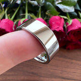 Forever Ring Tungsten Wedding Band Pipe Cut Polish Finish Comfort Fit