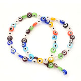 Colorful Round Flat Eye Beads Evil Glass for DIY Jewelry