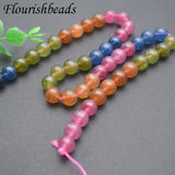 Dyed Tourmaline Jade Beads Round Loose Beads DIY Necklace Bracelet Accessories