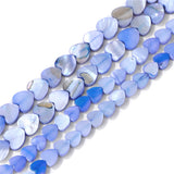 Multicolor Mother of Pearl Beads 12mm Flat Heart Shape Shell Spacer Dyed Beads