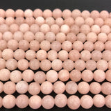 6/8/10/12mm Pink Morganite Stone Beads DIY Bracelet