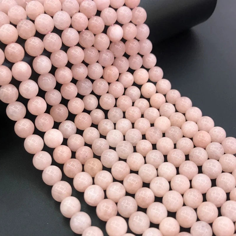 6/8/10/12mm Pink Morganite Stone Beads DIY Bracelet