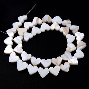 Heart Shell Beads Natural Mother Of Pearl Loose Spacer Bead Jewelry Making
