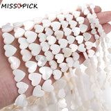 Heart Shell Beads Natural Mother Of Pearl Loose Spacer Bead Jewelry Making