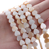 Multicolor Natural Shell Beads Mother Of Pearl Heart Spacer Beads