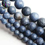 Natural Coral Round Loose Beads for Jewelry Making DIY Beads Bracelet 15''