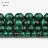 Malachite Beads for Jewelry Making 7.5 Inch Bracelets