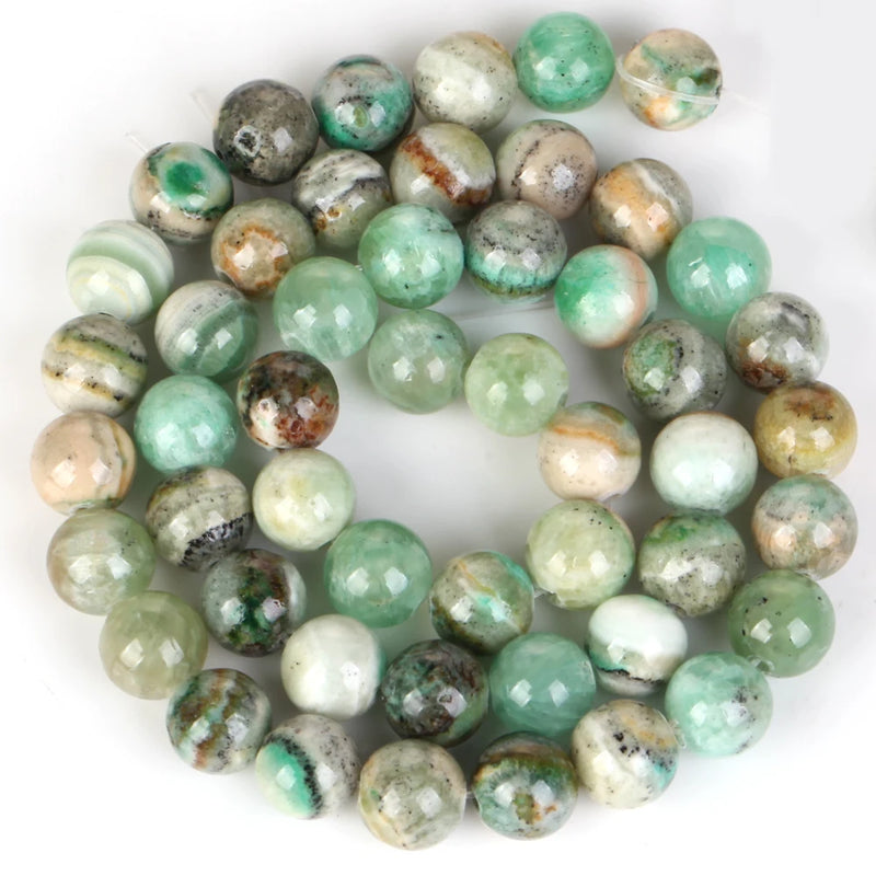 Natural Green Sodalite Stone Beads Round Loose Beads for Jewelry Making DIY