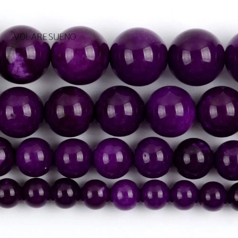 Natural Purple Sugilite Round Stone Beads 15" For Jewelry Making