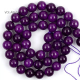 Natural Purple Sugilite Round Stone Beads 15" For Jewelry Making
