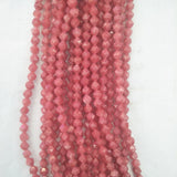 6/8/10/12mm Rhodonite Stone Beads Faceted Loose Rhodochrosite Beads 15'' Strand