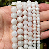 Moonstone Natural Stone Beads 6-12mm Round Spacer Beads for DIY Jewelry Making