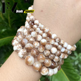 Natural Stone Coffee Persian Jades Round Loose Beads