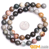 Natural Stone Polychrome Jaspers Bead Strand 15 inch DIY Jewelry Beads